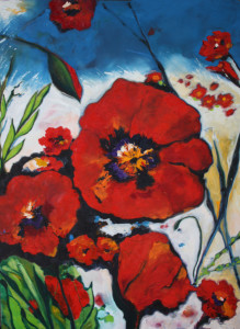 Cuban poppies,36x48, private collection