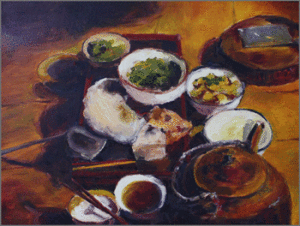 the dinner, 30x30, $950